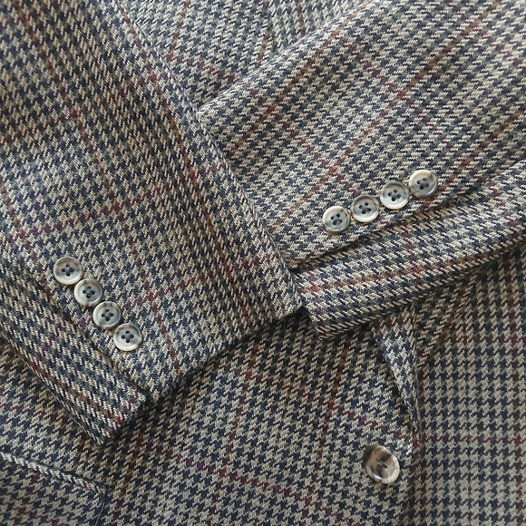 Pierre Cardin men's houndstooth wool blazer. Sz 44. - Picture 3 of 10